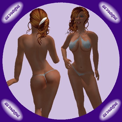 !!SS Designs-Bikini 1-BlueYellow Stripe