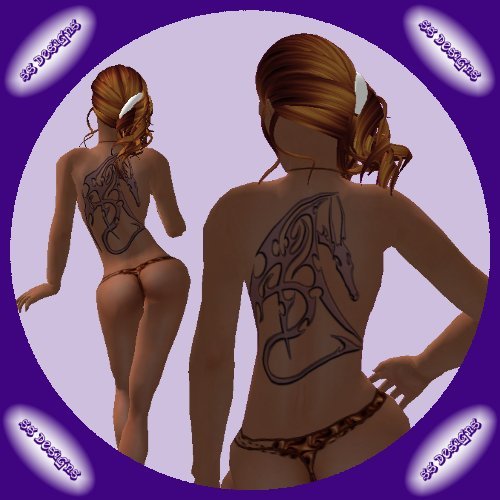 !!SS Designs-Back-Tribal Dragon
