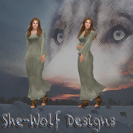 Petite Maxi Dress - Shabby Chic - Gray