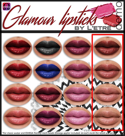 L'Etre -Glamour Lipsticks [Sand Palette]