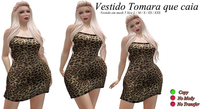 Vestido tomara que caia oncinha   (BOX)