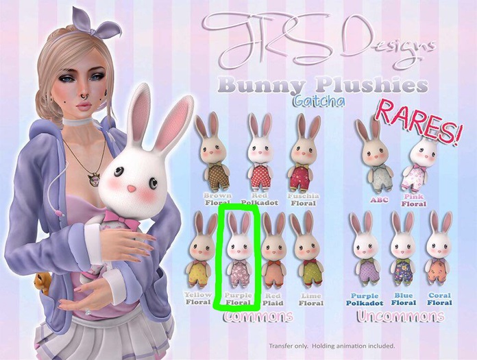 Bunny Plush Common Purple Floral