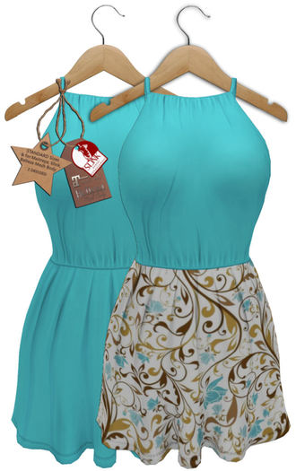 J.H.C *Spring Flower* Strape Dress two styles (TEAL)