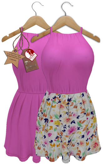 J.H.C *Spring Flower* Strape Dress two styles (PINK)