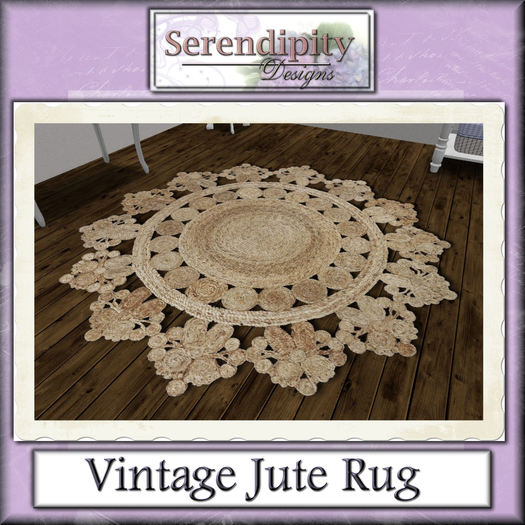 Serendipity Designs - Shabby LaLa Jute Rug
