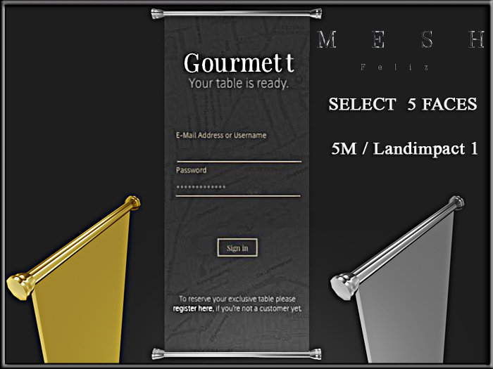 [Feliz] Banner - Regular MESH - Full Perm - 