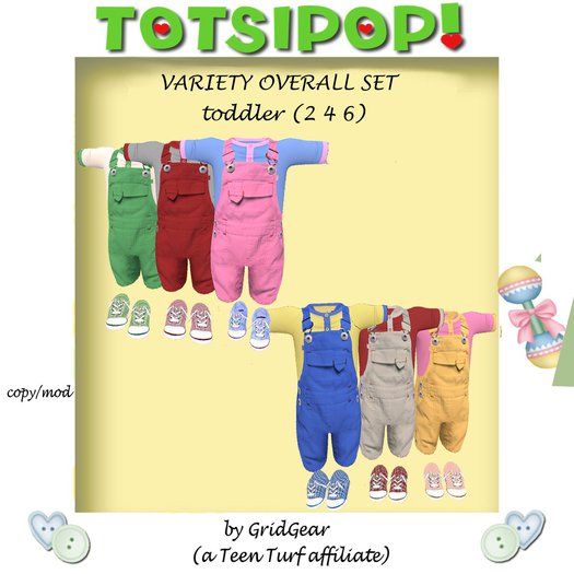 TOTSIPOP! Variety Denim Overall (Toddler)