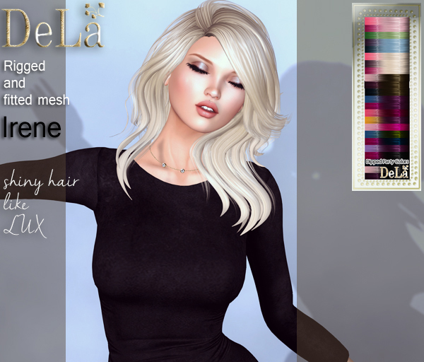 =DeLa*= Mesh Hair "Irene" Dipped Party Colors