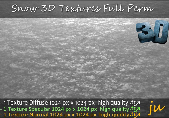 JU Snow 3D Textures Full Perm