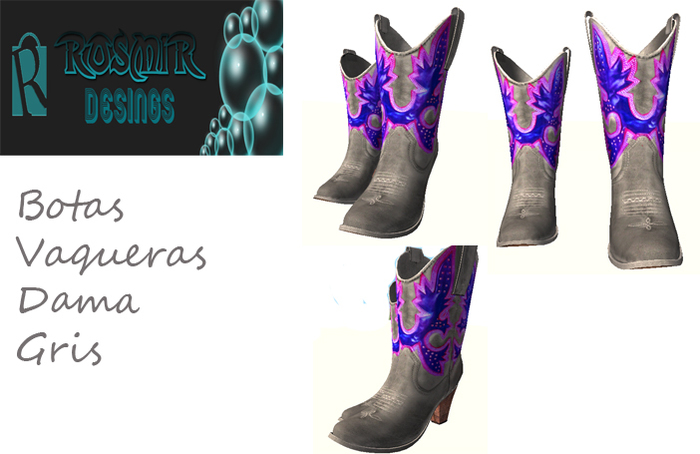 BOTAS VAQUERAS DAMA GRIS