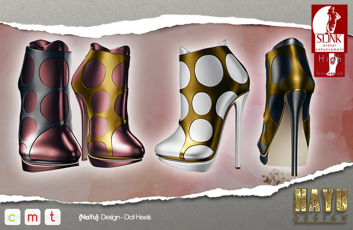 {NaYu} Design - Dots Heels (White)