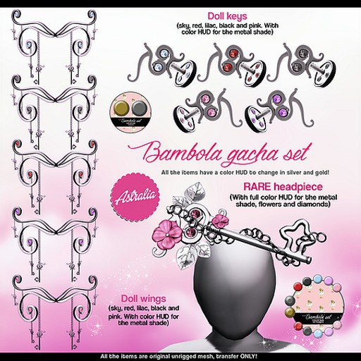 Astralia - Bambola set Headpiece RARE