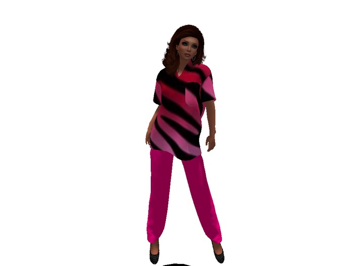 Pink Tiger Female Scrubs