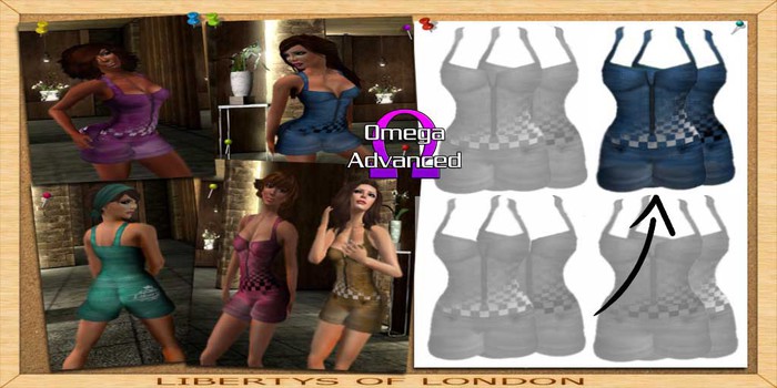Libertys Of London Mesh Omega BLUES Racing Romper Sets