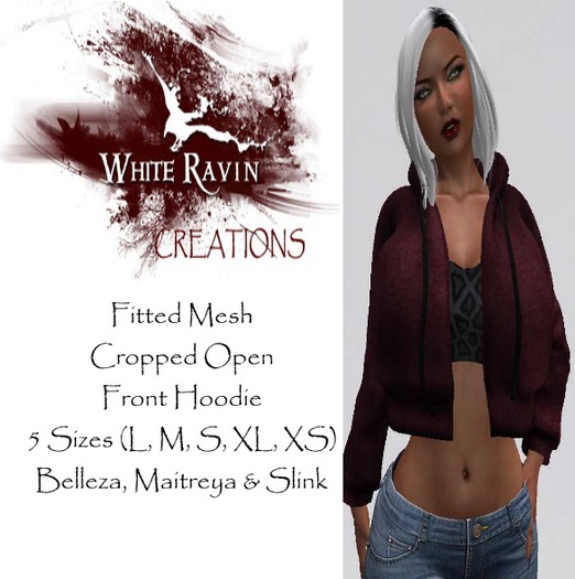 White Ravin Creations-Burgundy LeopardOpen Front Hoodie Top