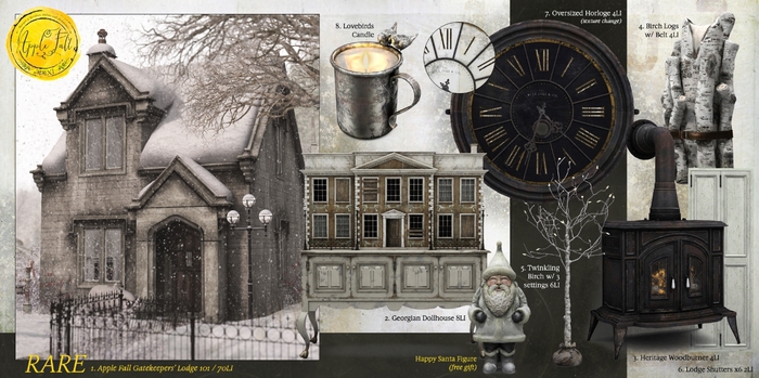 4. Apple Fall Birch Logs w/ Belt