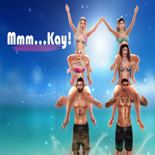 Mmm...Kay! Beach Tower Group Pose