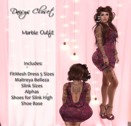 *DC - Marble Two Dress & Shoes Boxed*