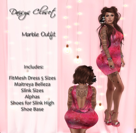 *DC - Marble Three Dress & Shoes Boxed*