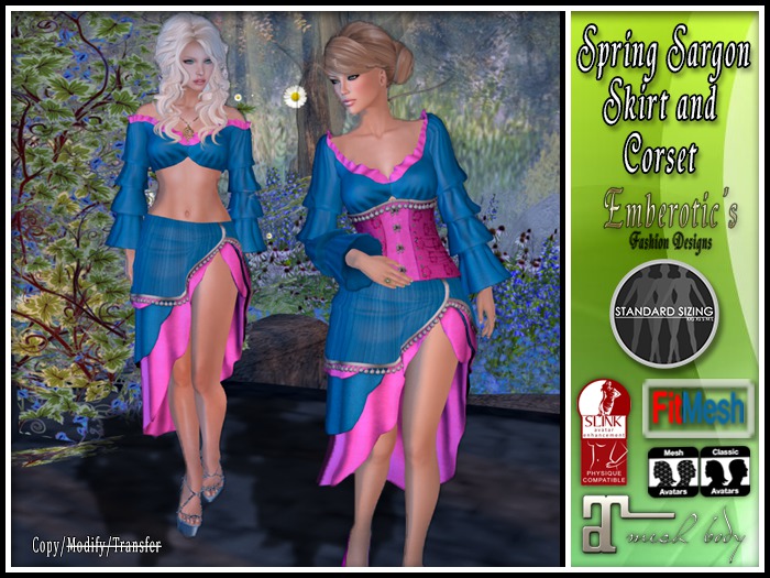 Spring Color Burst Sargon Skirt and Corset
