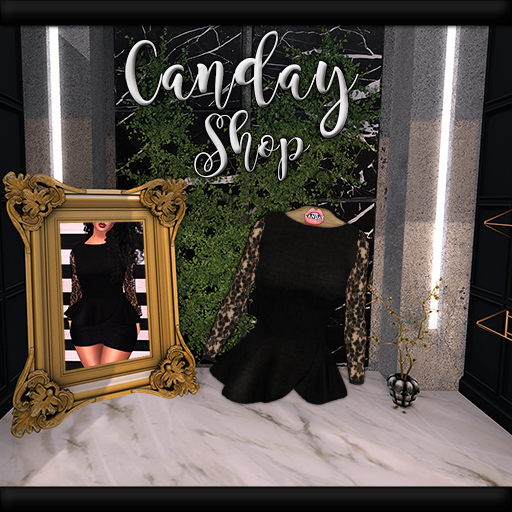 [CS] Catherine Peplum Top - Noir