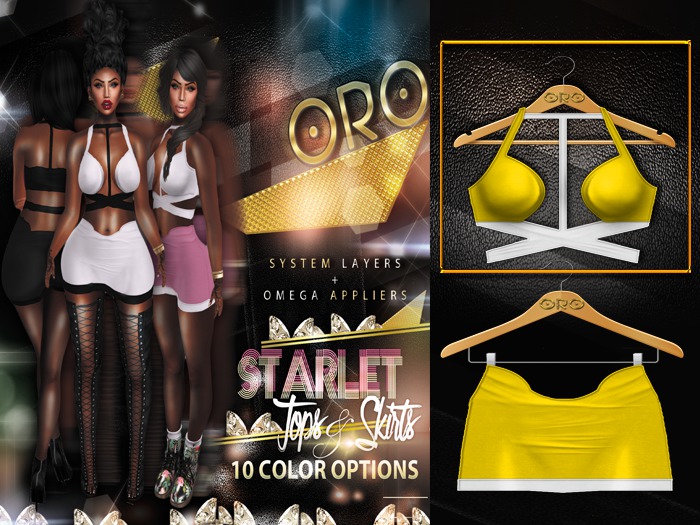 ORO - Starlet Top - White/Yellow 