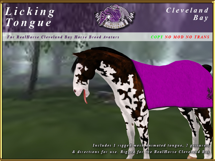 *E* RealHorse Rigged Licking Tongue [BOXED]  RHCB
