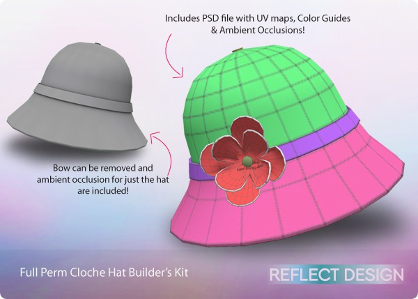Reflect Design - Full Perm Cloche Hat Builder's Kit