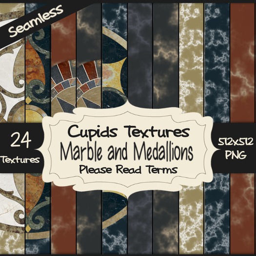 *Cupids Textures * 24 MARBLE AND MEDALLIONS