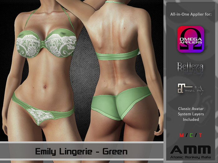 [AMM] Emily Lingerie Green