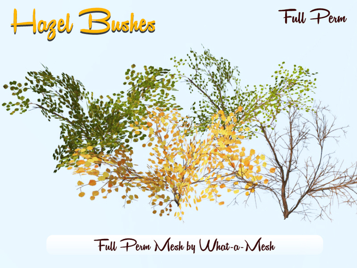 [WaM] Hazel Bush - Season Pack - Full Perm Mesh