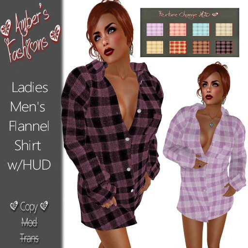 DEMO A's Fashions Ladies Men's Flannel Shirt w/HUD