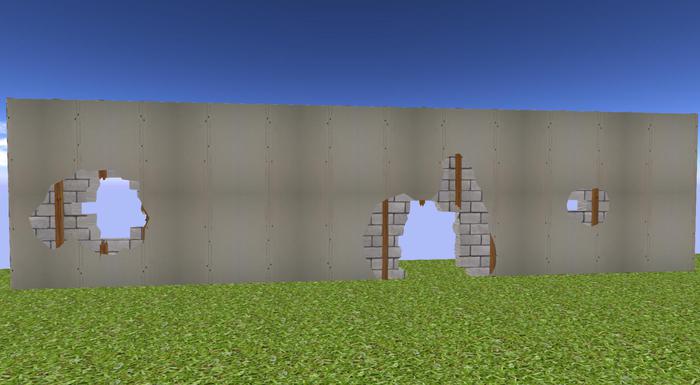 Broken Warehouse Wall - Full 3D NOT an alpha texture
