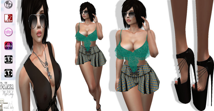 FIRU_FITMESH_OUTFITS GREEN_SHOES_PANT AND BLOUSE