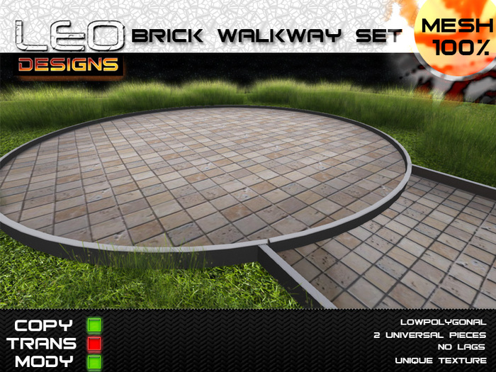 Brick walkway set