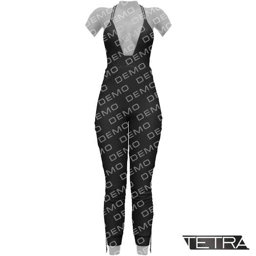 TETRA - Deep-V Velvet Jumpsuit (DEMO)