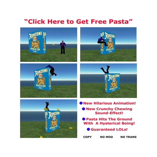 Giant Ronzoni Pasta- Climb, Fall In, Chew & Spill