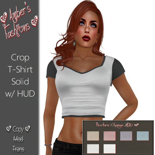 <3 A's Fashions <3 Solid Cop TShirt w/Texture Change HUD FITS MAITREYA, SLINK, SLINK HOURGLASS, BELLEZA