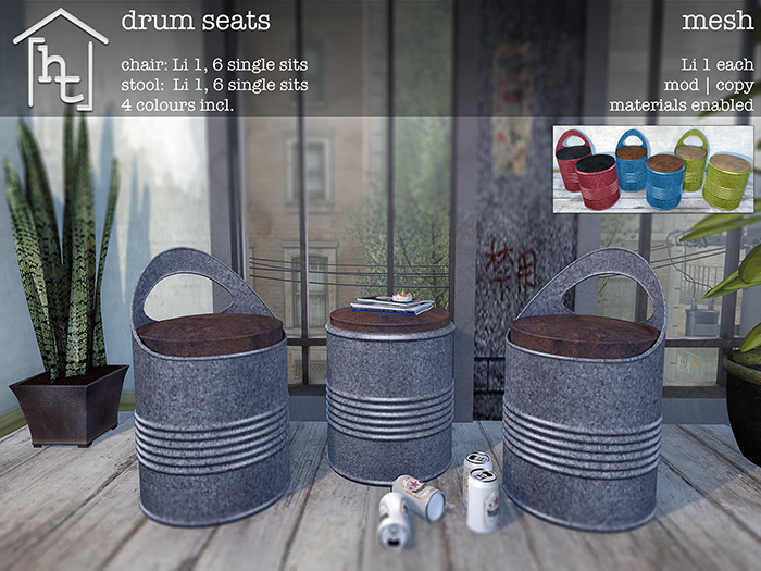 [ht:home] drum chair & stool
