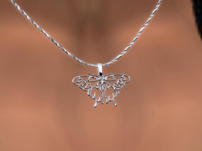 TM Carved Butterfly Necklace