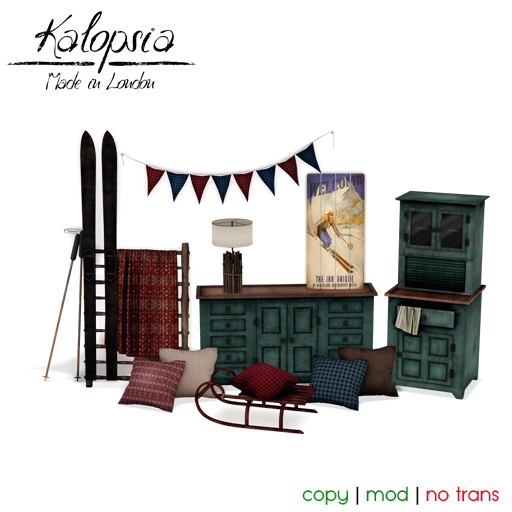 Second Life Marketplace - - Kalopsia - Alpine Interior Set