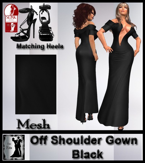 Off Shoulder Gown Black
