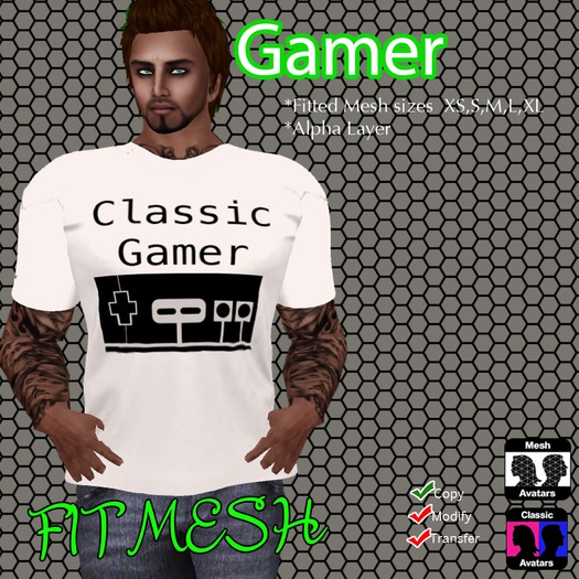 AH FITMESH Gamers Tee Blanc