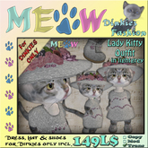 MEOW - Dinkies Lady Kitty Outfit in lightgrey
