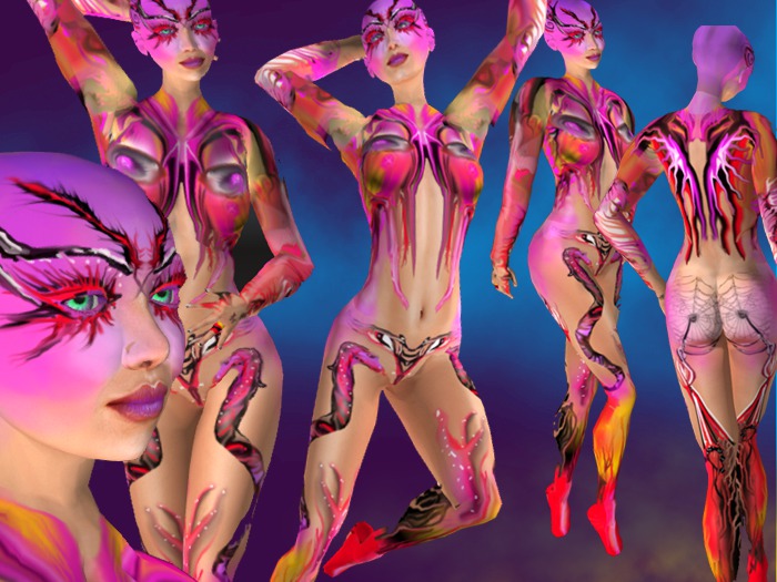 devil bodypaint  Tattoo (new) (new) (new)