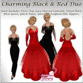 *Awesome Designs Charming Gown Black & Red Duo Pack