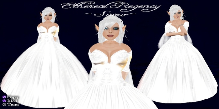 [K~*~S] Ethereal Regency - Gown - Snow