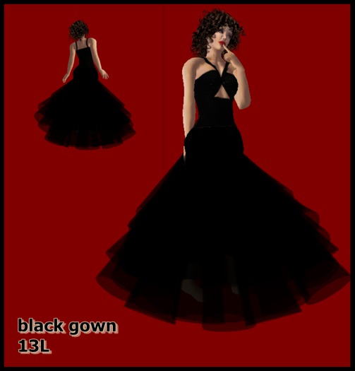 black gown