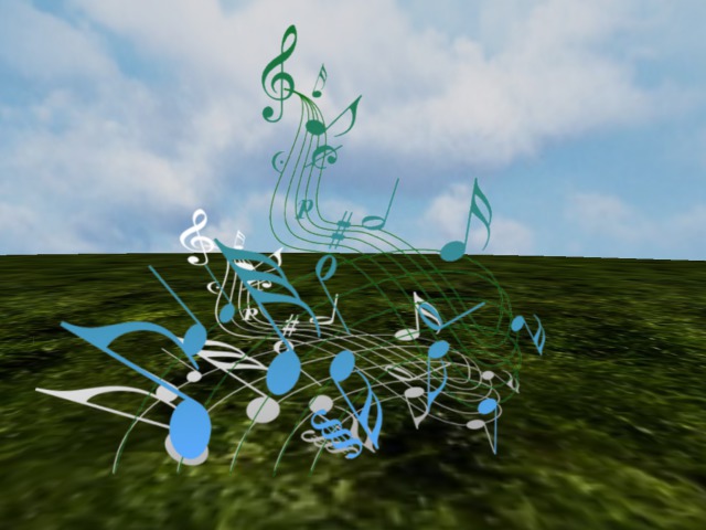 Blue & Green Music Wall Art