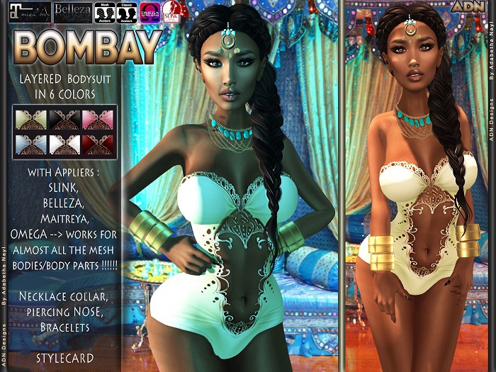 [AdN] BOMBAY (LAYERED BODYSUIT 6 COLORS Appliers SLINK BELLEZA MAITREYA OMEGA)